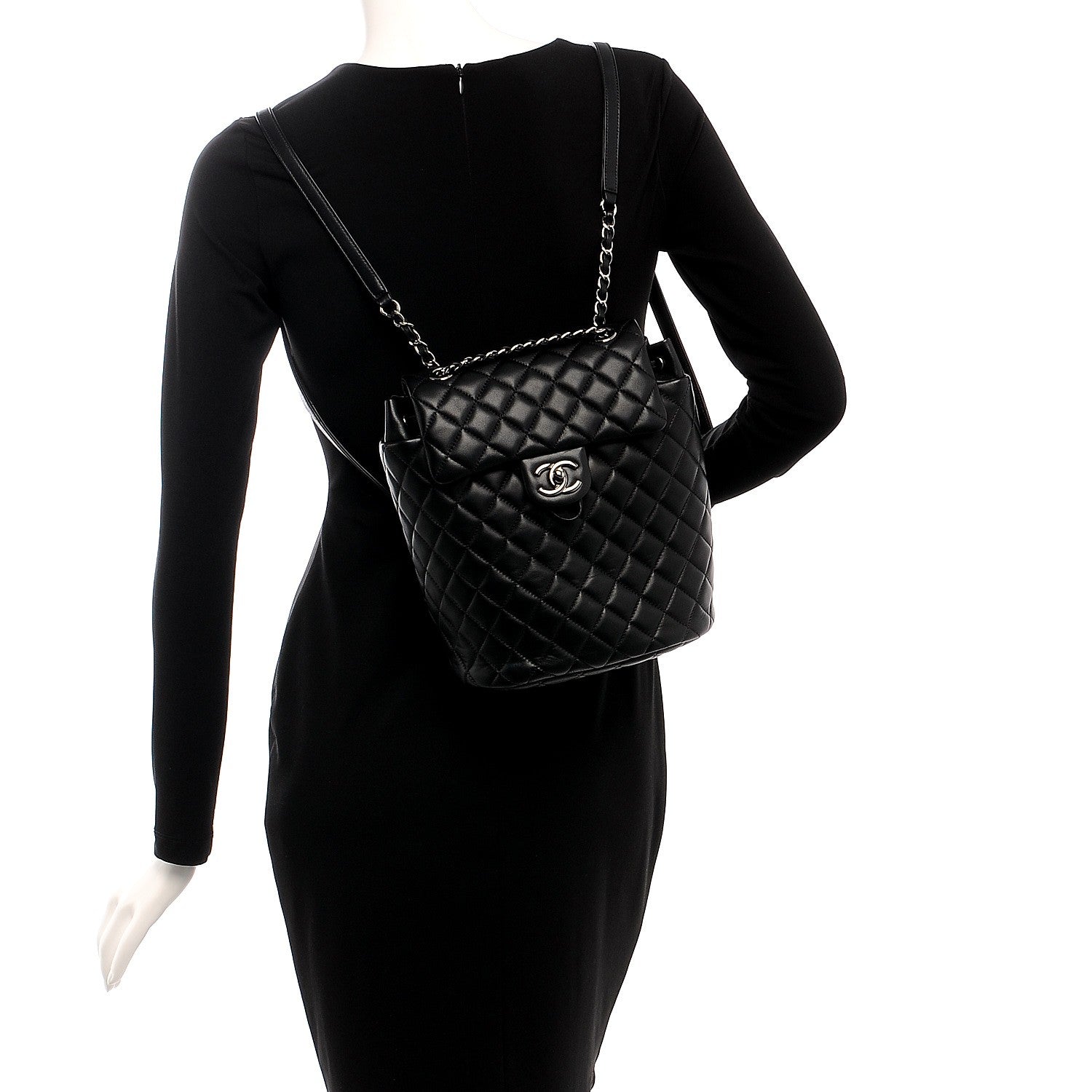 Chanel Lambskin Quilted Small Urban Spirit Backpack Black 2 of 7