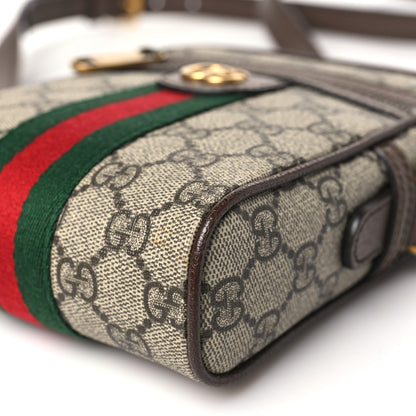 Gucci GG Supreme Monogram Web Mini Ophidia Messenger Brown 10 of 11
