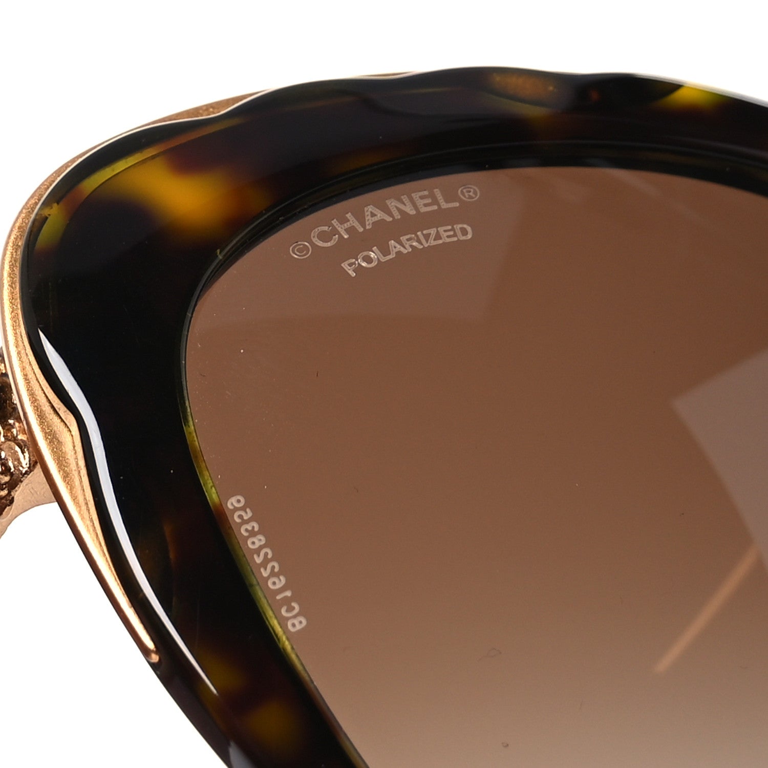 Chanel Acetate Polarized Bijou Cat Eye Sunglasses 5354-A Tortoise 7 of 8