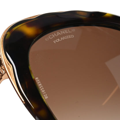 Chanel Acetate Polarized Bijou Cat Eye Sunglasses 5354-A Tortoise 7 of 8
