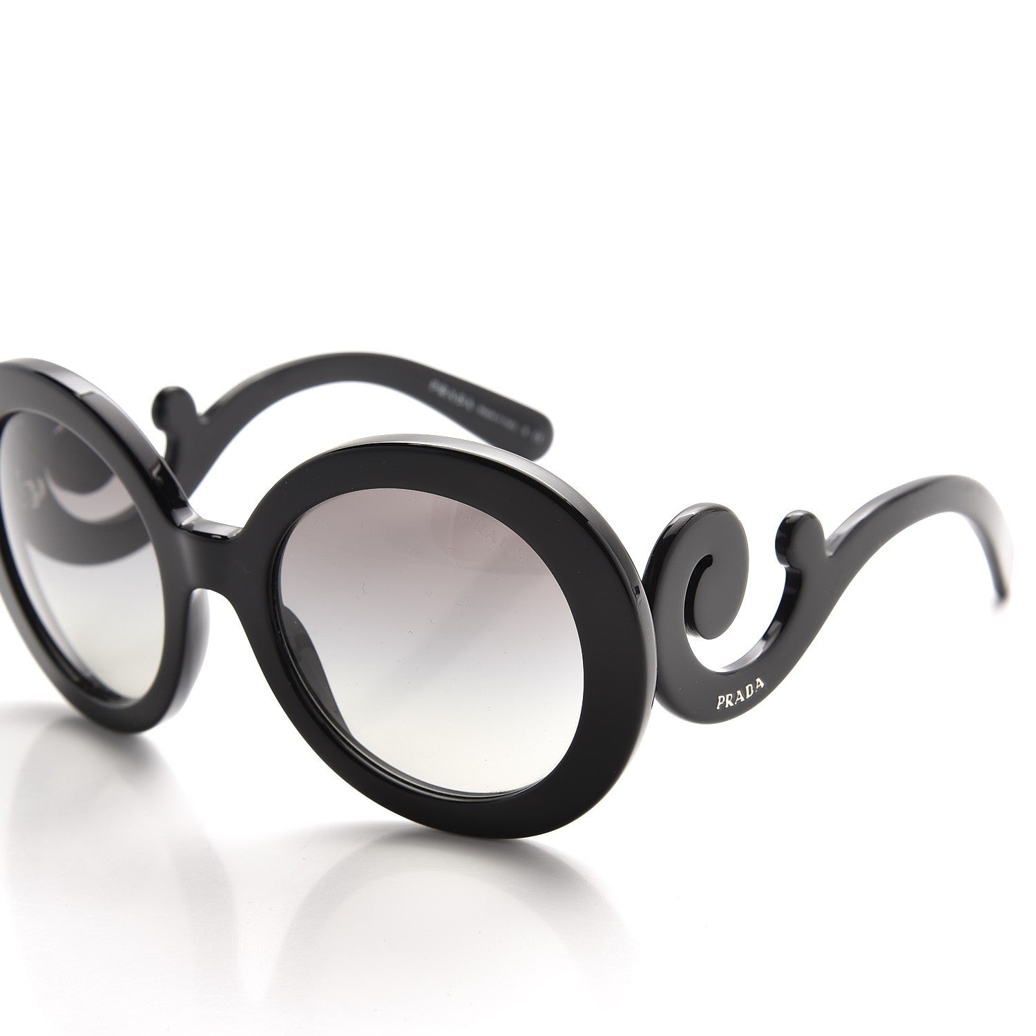 Prada Baroque Sunglasses SPR 27N Black 7 of 8