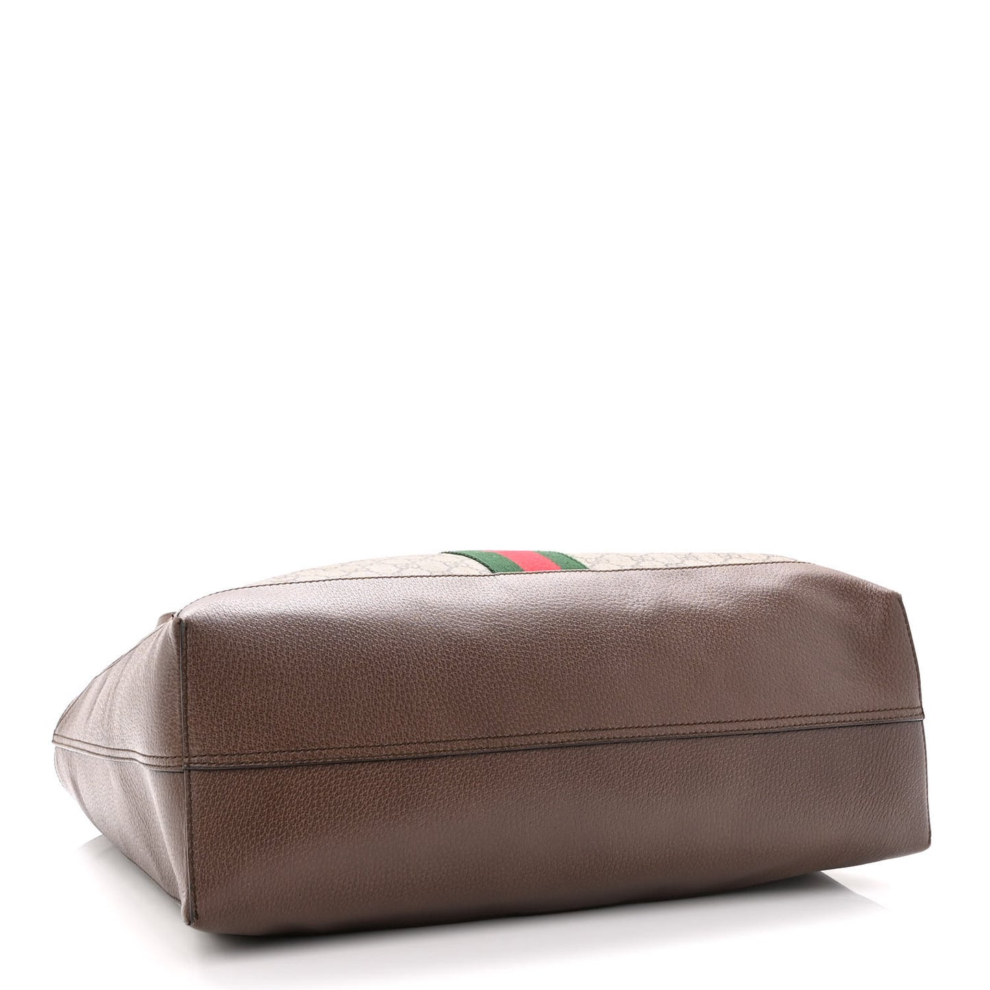 GG Supreme Monogram Web Ophidia Tote Brown