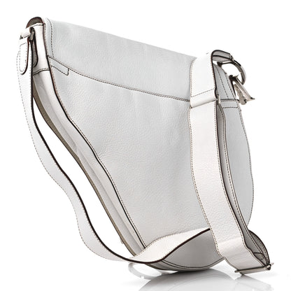 Christian Dior Calfskin Baudrier Saddle Bag White 3 of 16