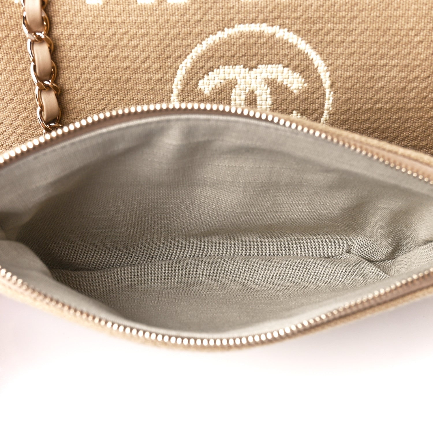 Chanel Mixed Fibers Small Deauville Tote Beige 17 of 24
