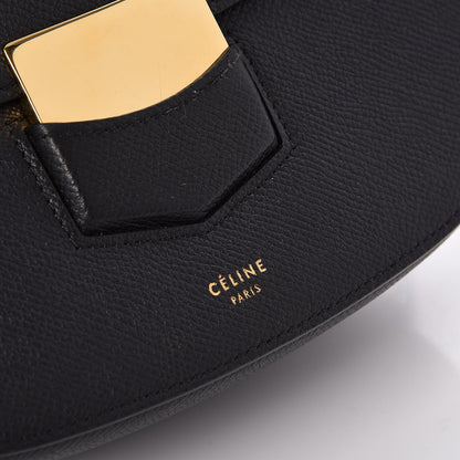 Celine Grained Calfskin Medium Trotteur Black 6 of 7