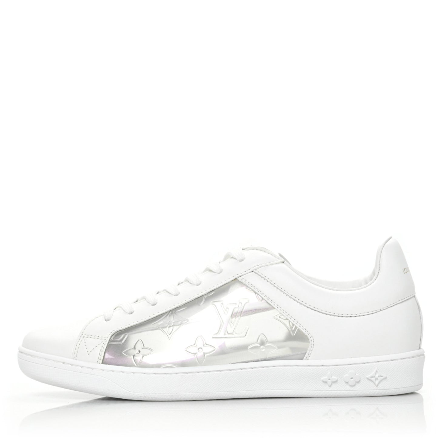 Calfskin Transparent Monogram Luxembourg Sneakers 38 White