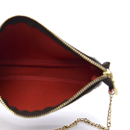 Louis Vuitton Damier Ebene 2019 Christmas Animation Mini Pochette Accessories Red 5 of 8