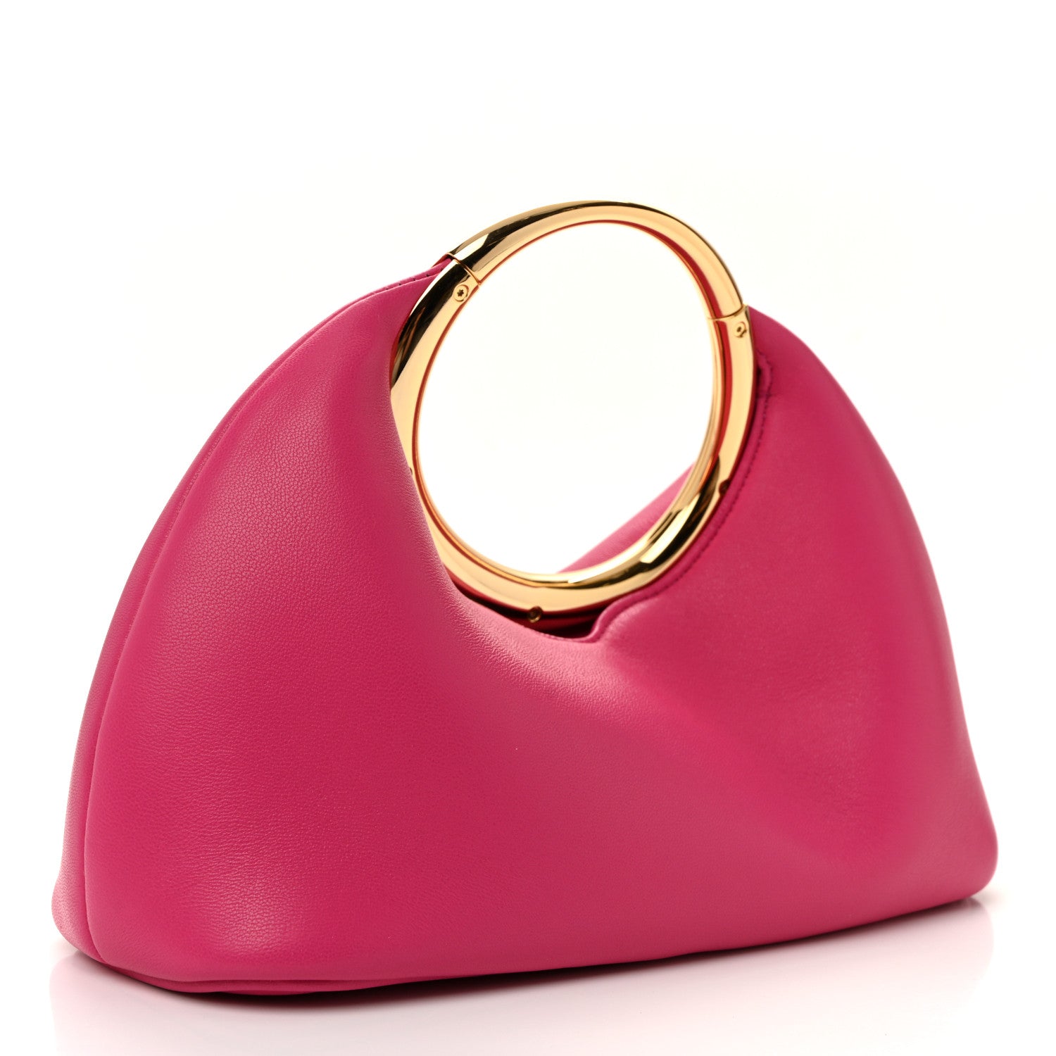 Jacquemus Calfskin Le Petit Calino Ring Top Handle Bag Dark Pink 3 of 10