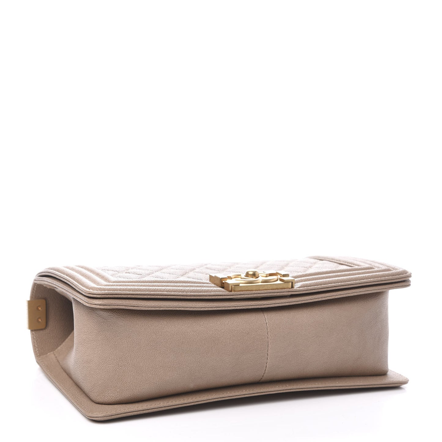 Caviar Quilted Medium Boy Flap Dark Beige