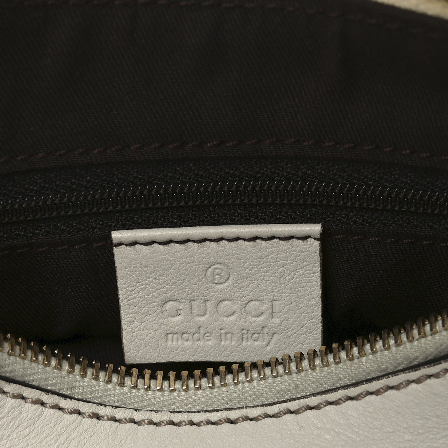 Gucci Monogram Medium D Gold Ring Hobo White 6 of 11