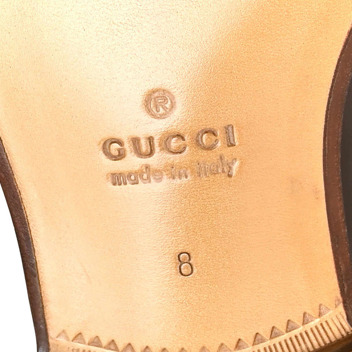 Calfskin GG Embossed Horsebit Loafers 8 Cocoa