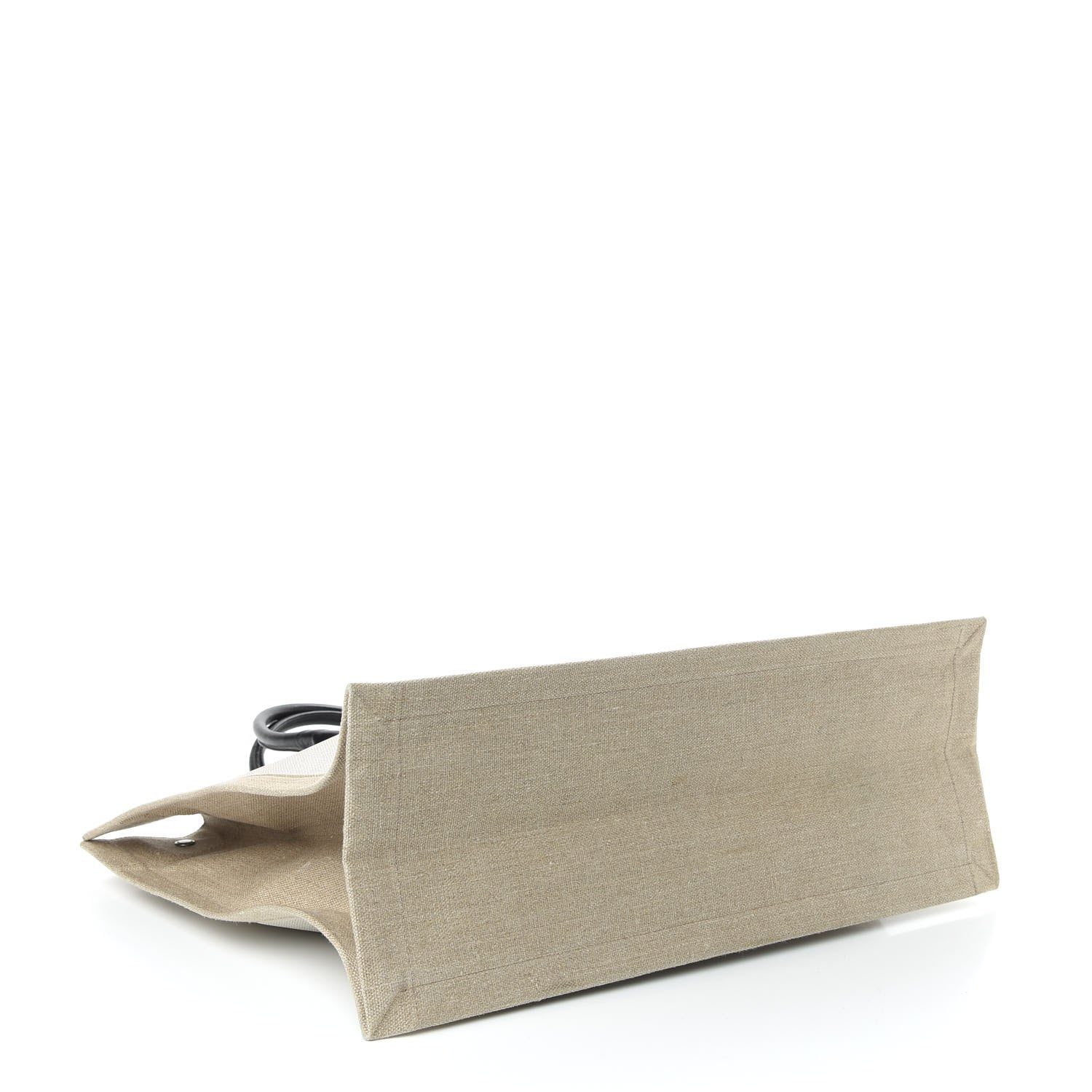 Saint Laurent Linen Calfskin Rive Gauche Tote Optic White 4 of 9