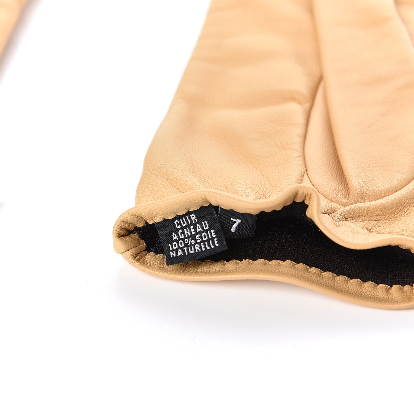 Lambskin Chain CC Gloves Beige 7