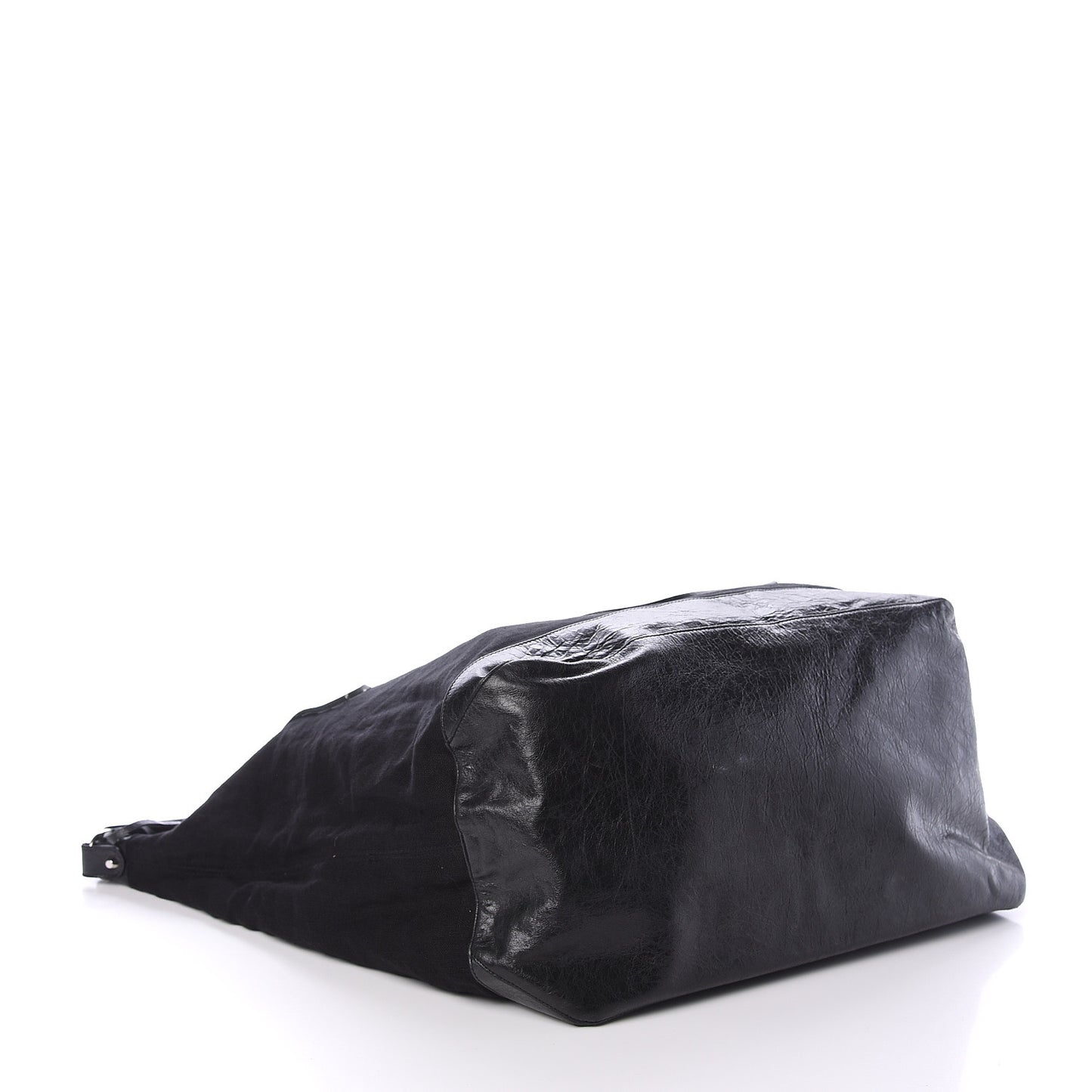Chevre Canvas Classic Silver Hardware Hobo Black