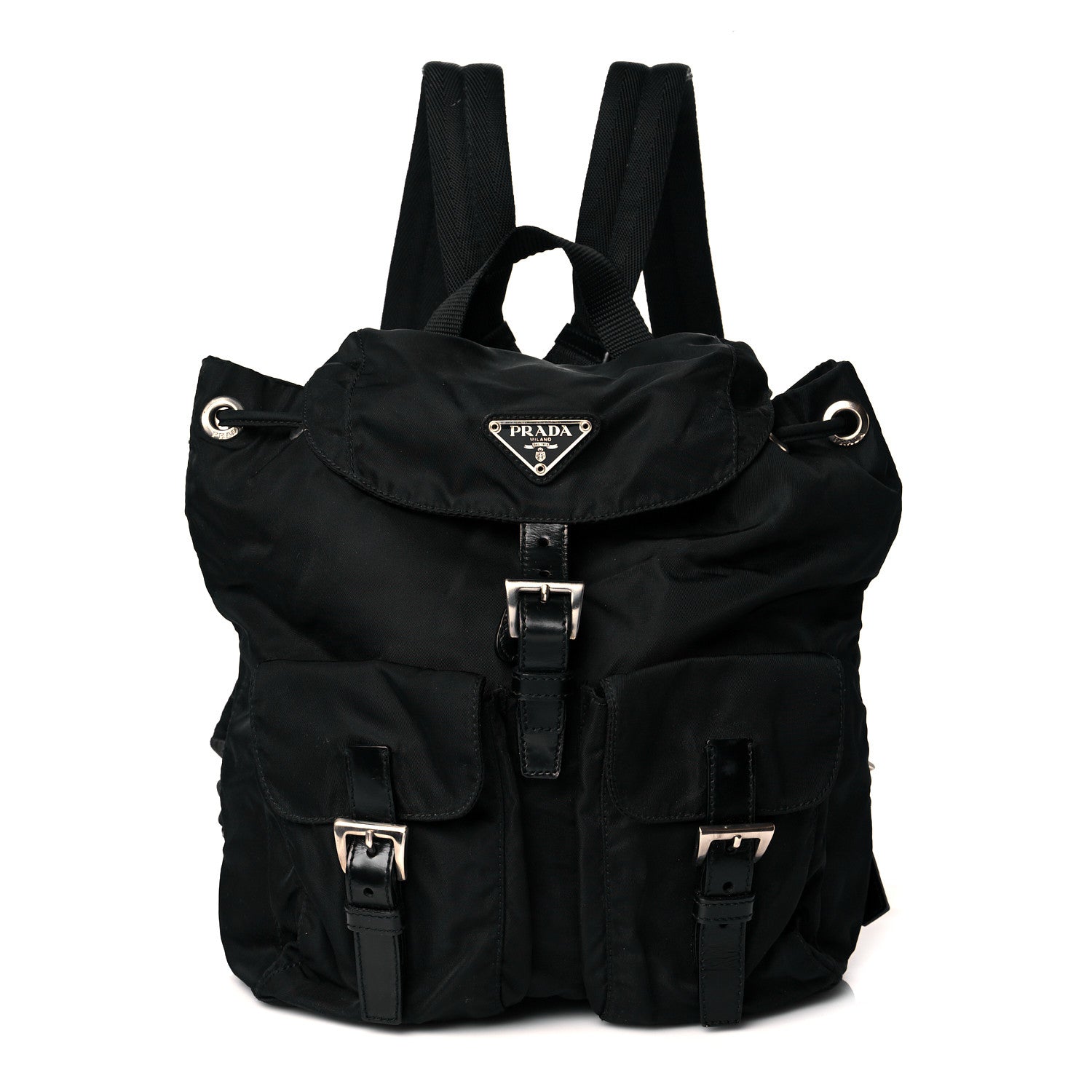 Prada Nylon Vela Medium Backpack Black 1 of 9