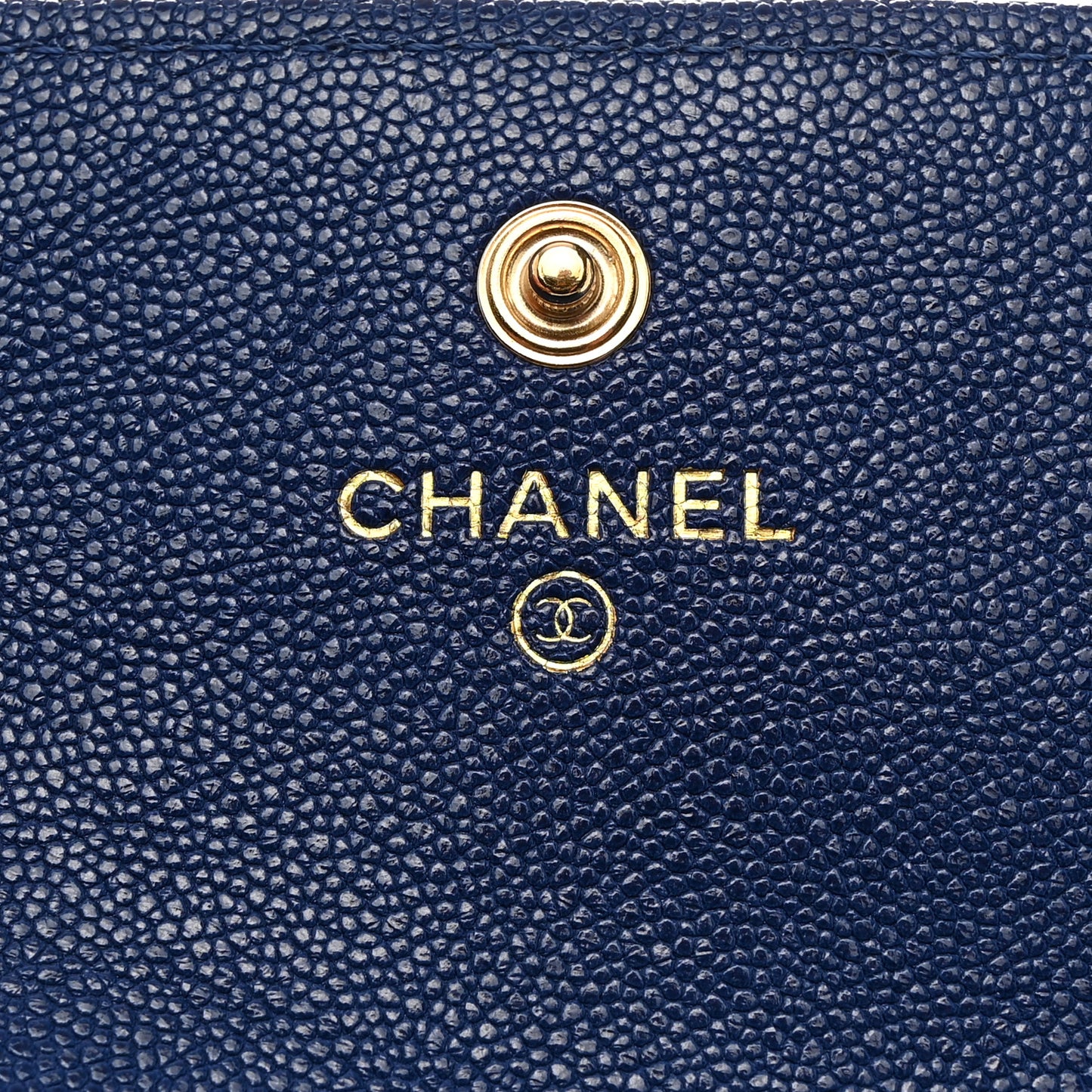 Caviar Quilted Medium Boy Flap Wallet Blue