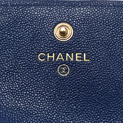 Chanel Caviar Quilted Medium Boy Flap Wallet Blue 6 of 9