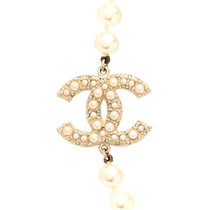 Chanel Pearl CC 100th Anniversary Necklace Light Gold 4 of 6