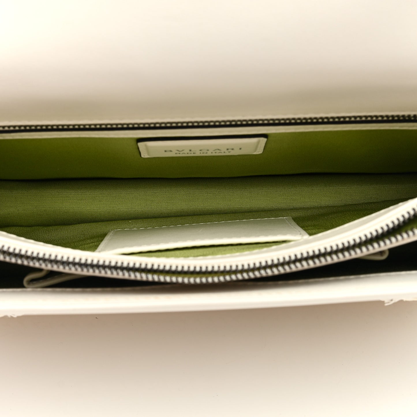 Calfskin Plisse Serpenti Forever Shoulder Bag White