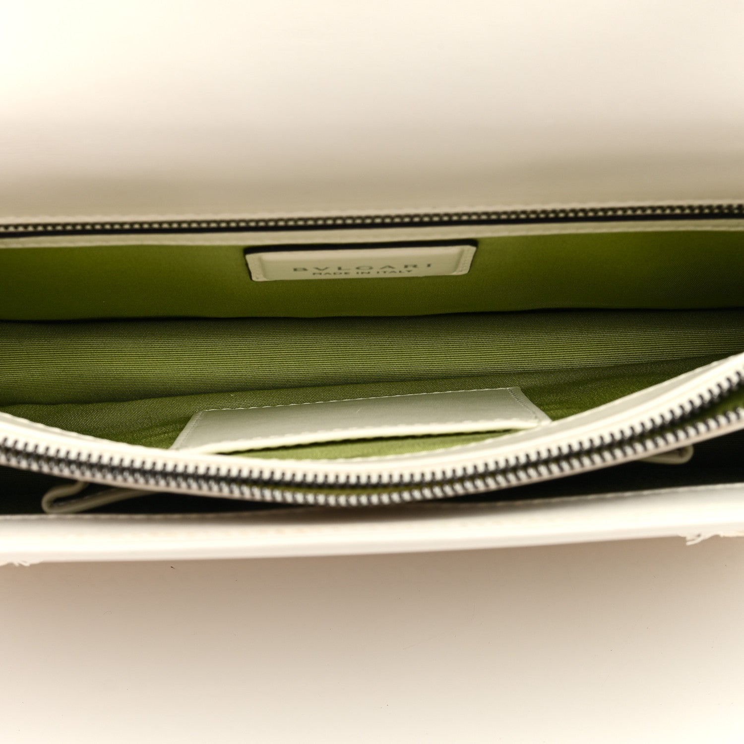 Bulgari Calfskin Plisse Serpenti Forever Shoulder Bag White 6 of 12