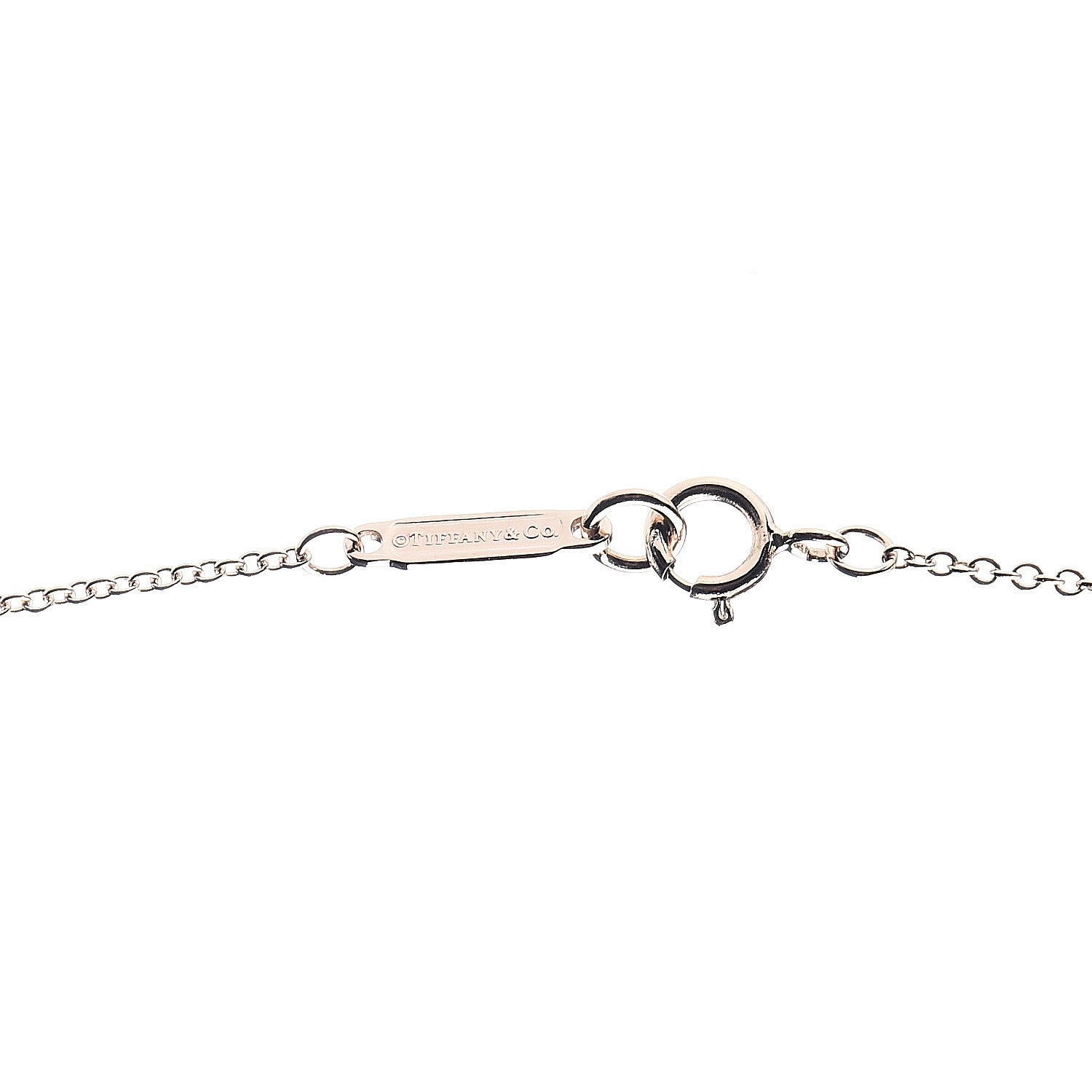 Tiffany 18K Rose Gold Twist Bow Pendant Necklace 6 of 7