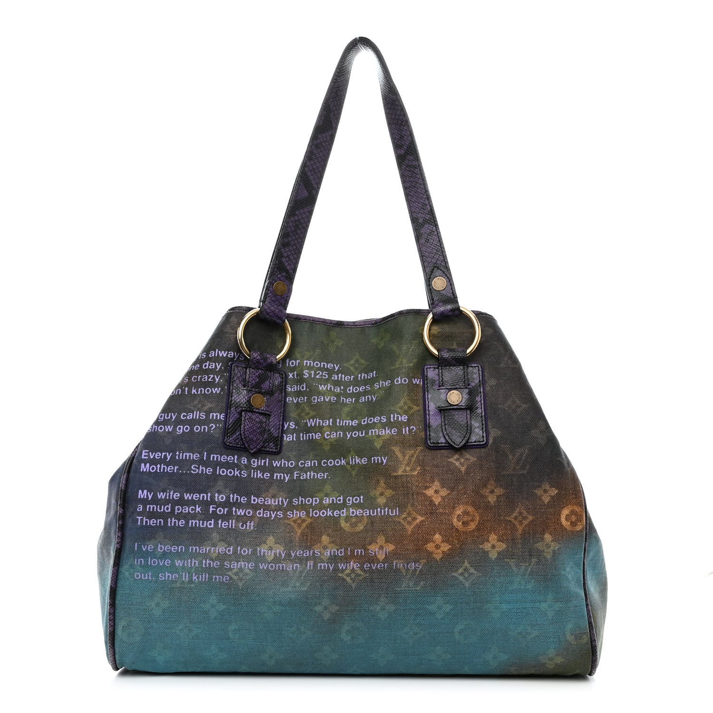 Richard Prince Monogram Karung Heartbreak Jokes Tote