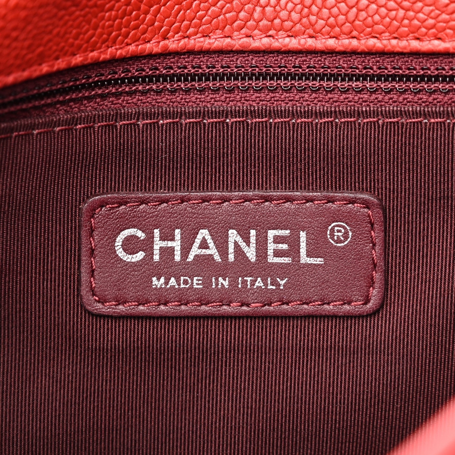 Chanel Caviar Quilted Medium French Riviera Flap Red 6 of 15