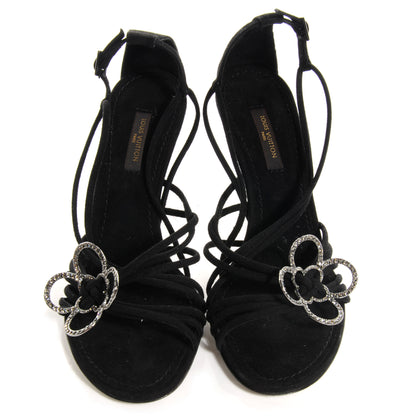 Louis Vuitton Suede Charlie's Sandals Black 37.5 2 of 7
