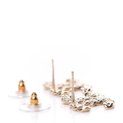 Chanel Crystal CC Earrings Gold 3 of 5