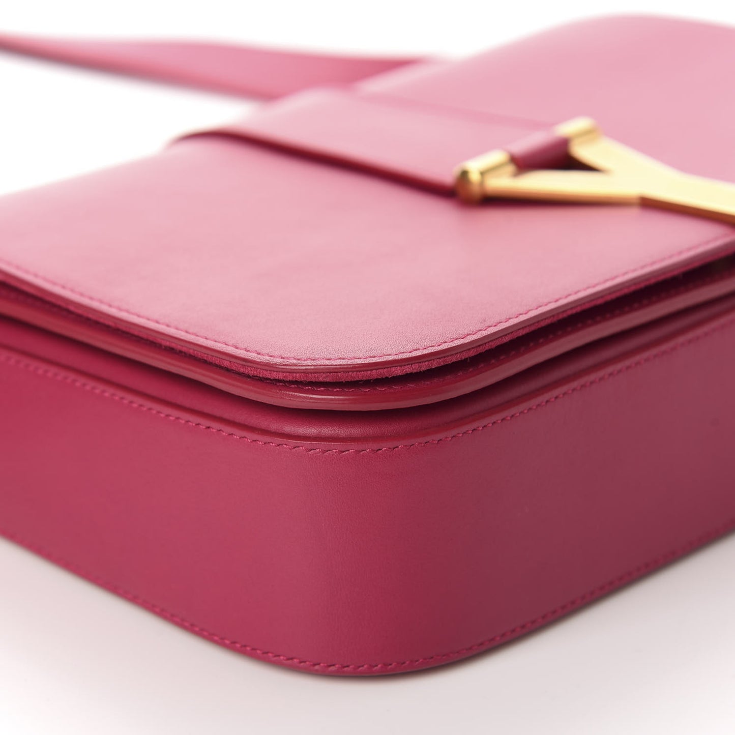 Calfskin Classic Y Satchel Fuchsia