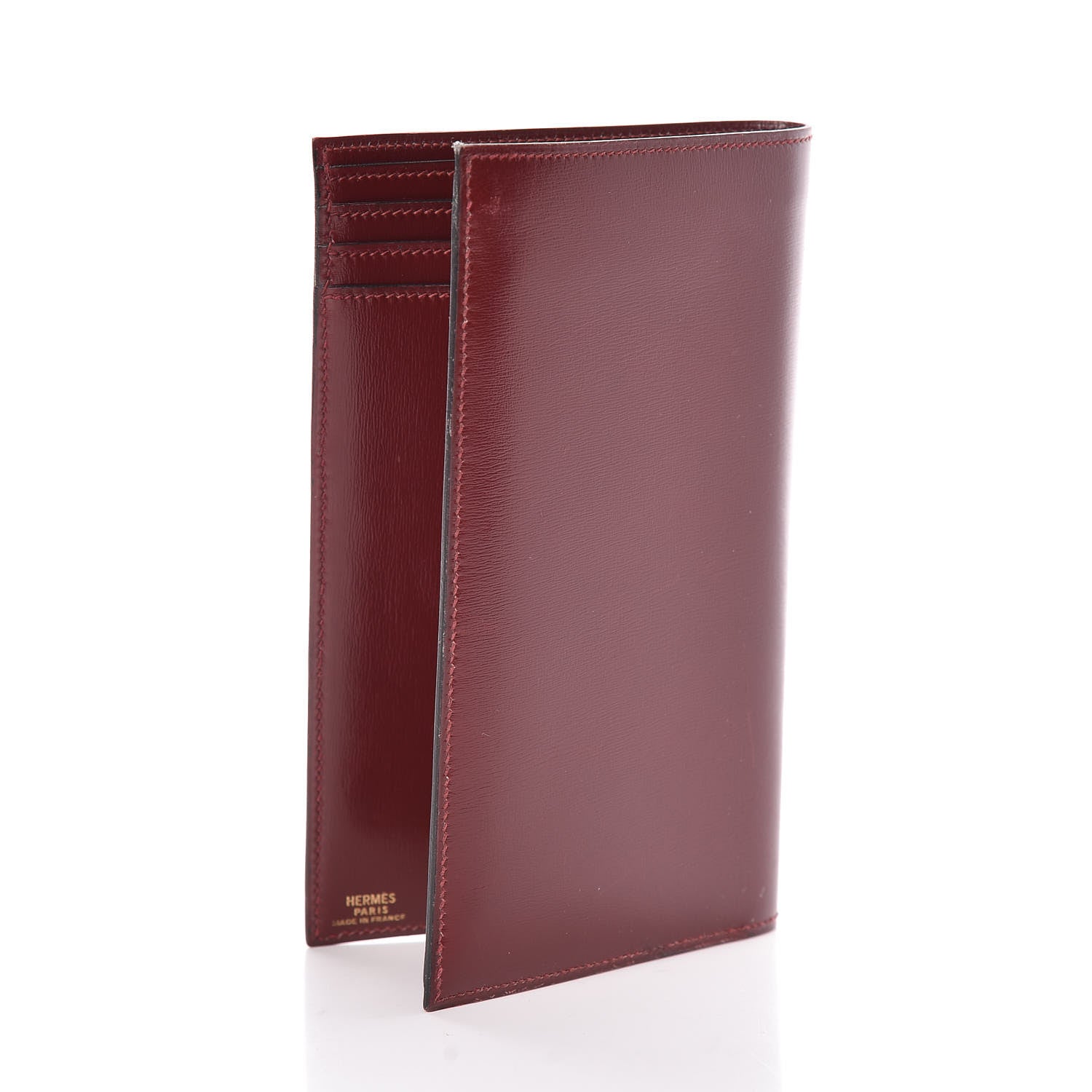 Hermes Box Checkbook Holder Wallet Rouge H 3 of 7
