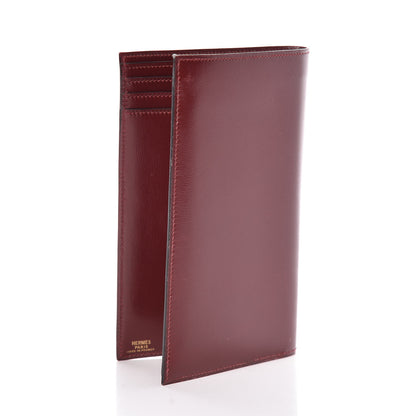 Hermes Box Checkbook Holder Wallet Rouge H 3 of 7