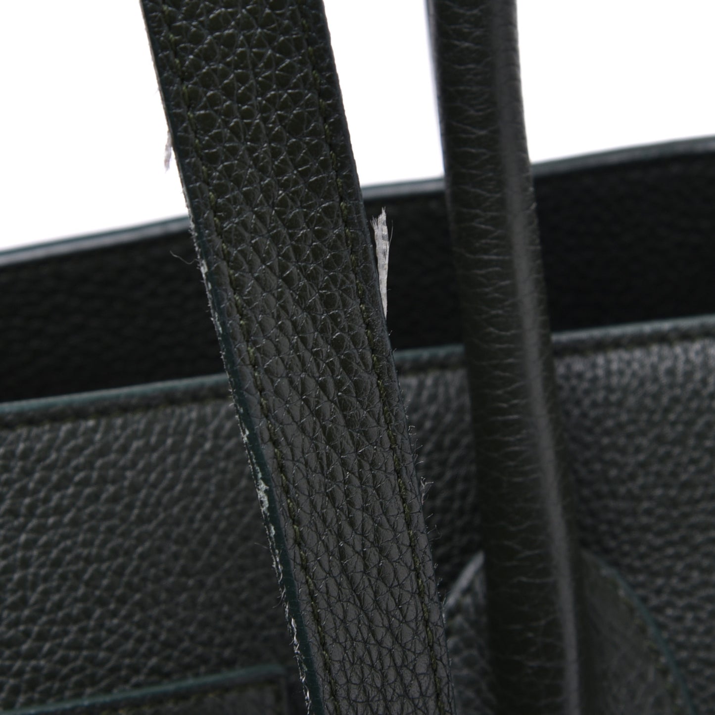 Grained Calfskin Small Supple Sac De Jour Dark Vert
