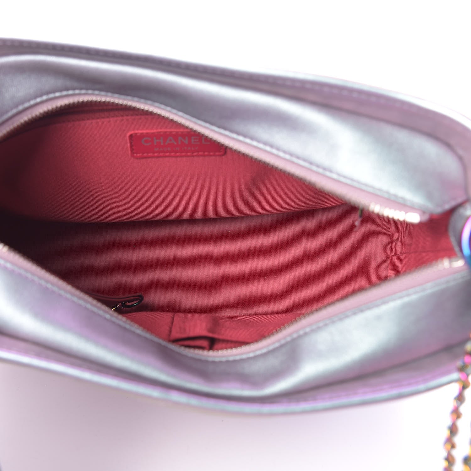 Chanel Iridescent Lambskin Calfskin Quilted Medium Gabrielle Hobo Light Purple 5 of 11