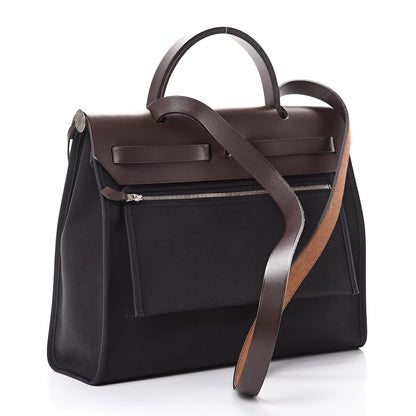 Hermes Toile Vache Hunter Herbag Zip 31 PM Black Ebene 3 of 12