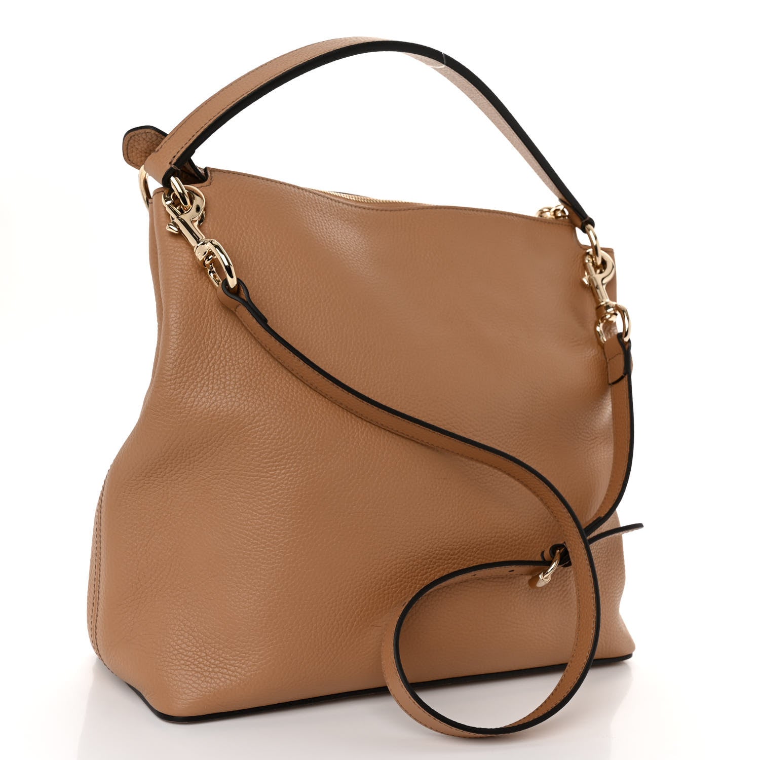 Gucci Pebbled Calfskin Large Soho Hobo Camelia 3 of 9
