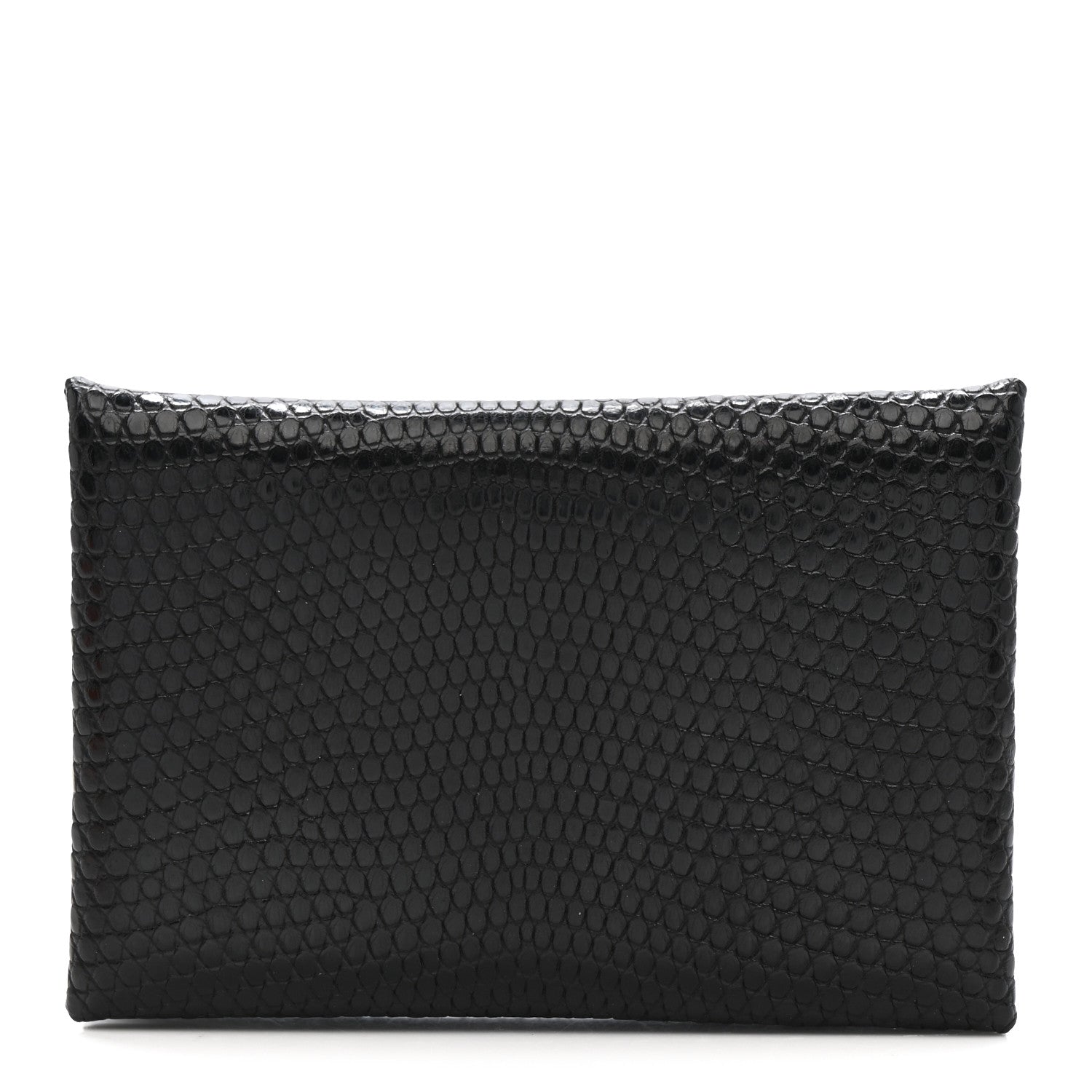 Hermes Lizard Calvi Card Case Black 1 of 8