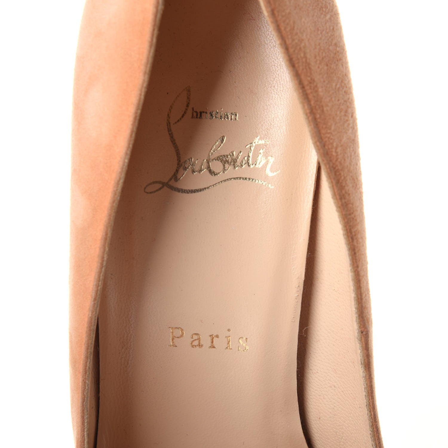 Christian Louboutin Veau Velours Ron Ron 100 Pumps 40 Camel 8 of 12