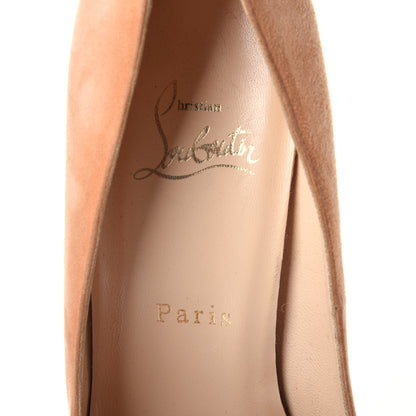 Christian Louboutin Veau Velours Ron Ron 100 Pumps 40 Camel 8 of 12