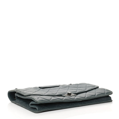 Chanel Washed Lambskin Quilted Maxi Take Away Flap Turquoise 4 of 11