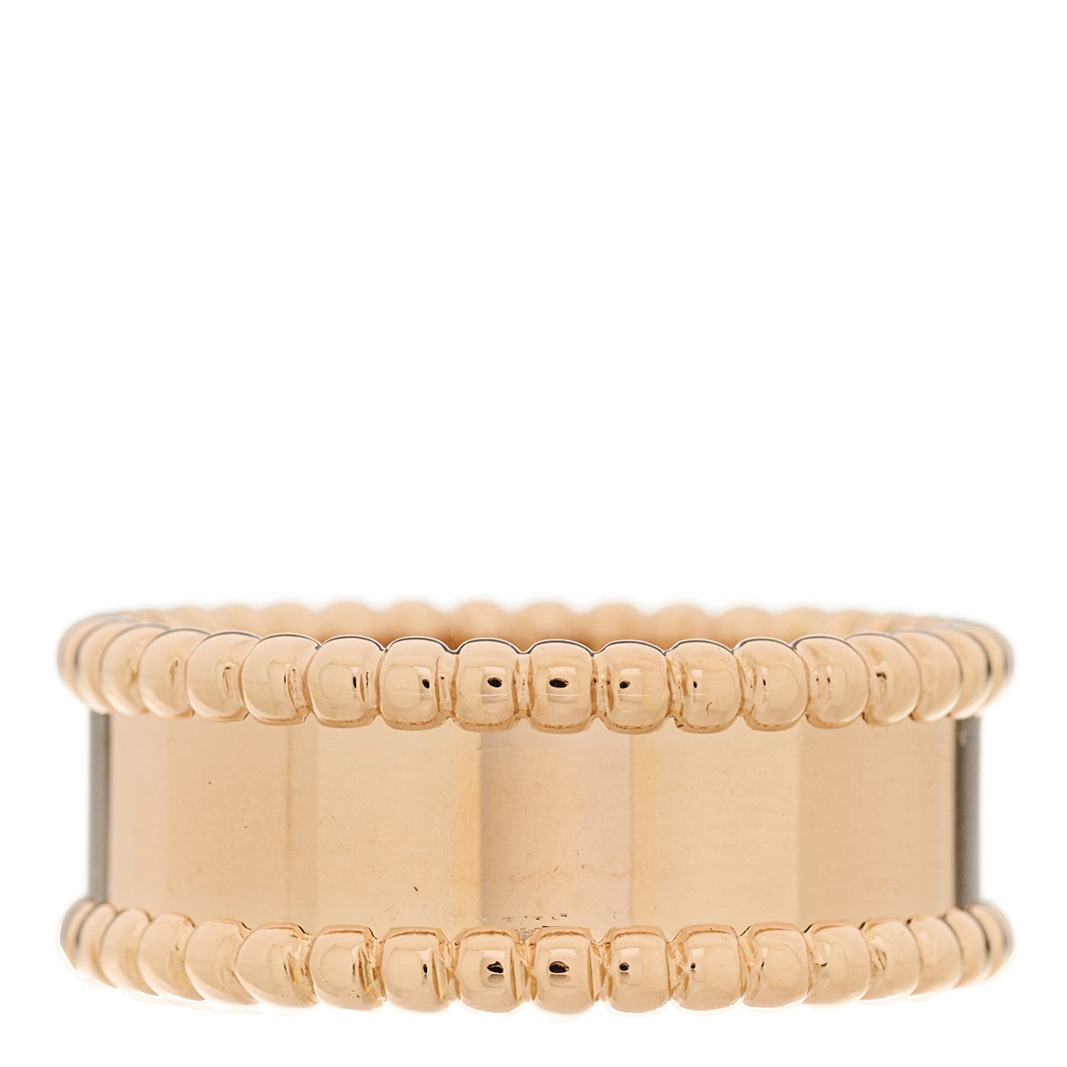 Van Cleef & Arpels 18K Rose Gold Perlee Signature Ring 52 6 3 of 6