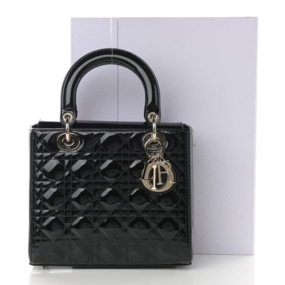 Christian Dior Patent Cannage Medium Lady Dior Black 10 of 10