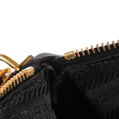 Prada Nylon Chevron Quilted Dome Satchel Black 8 of 8