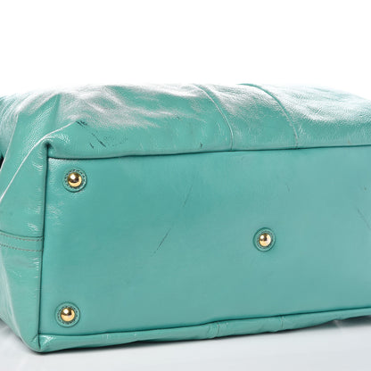 Saint Laurent Patent Calfskin Medium Easy Sac Turquoise 10 of 11