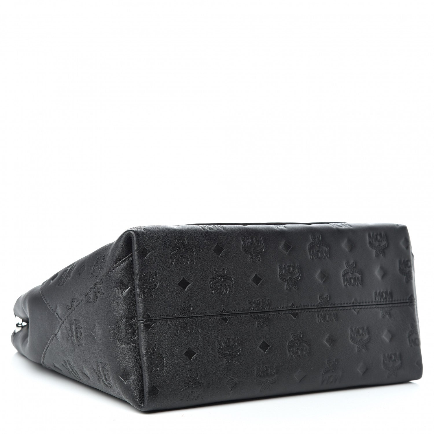 MCM Calfskin Ottomar Monogram Medium Klara Hobo Black 5 of 11