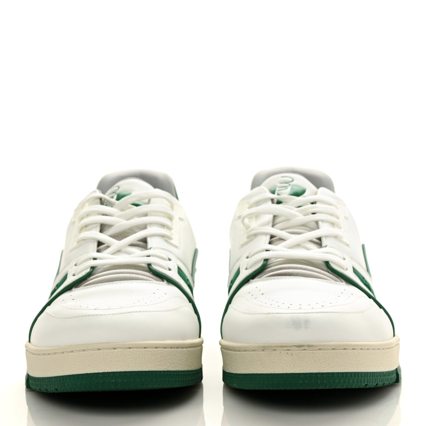Calfskin Mens LV Trainer Sneakers 12 Green