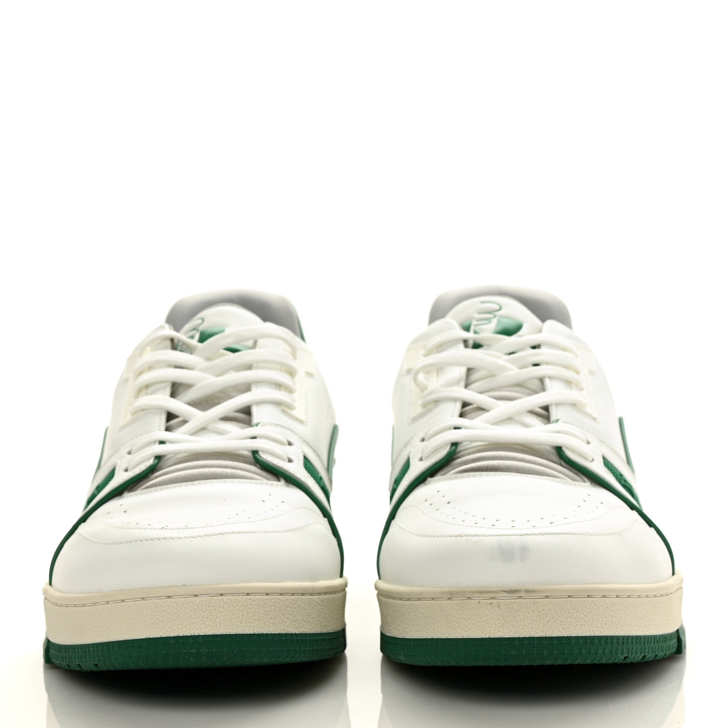Louis Vuitton Calfskin Mens LV Trainer Sneakers 12 Green 2 of 10