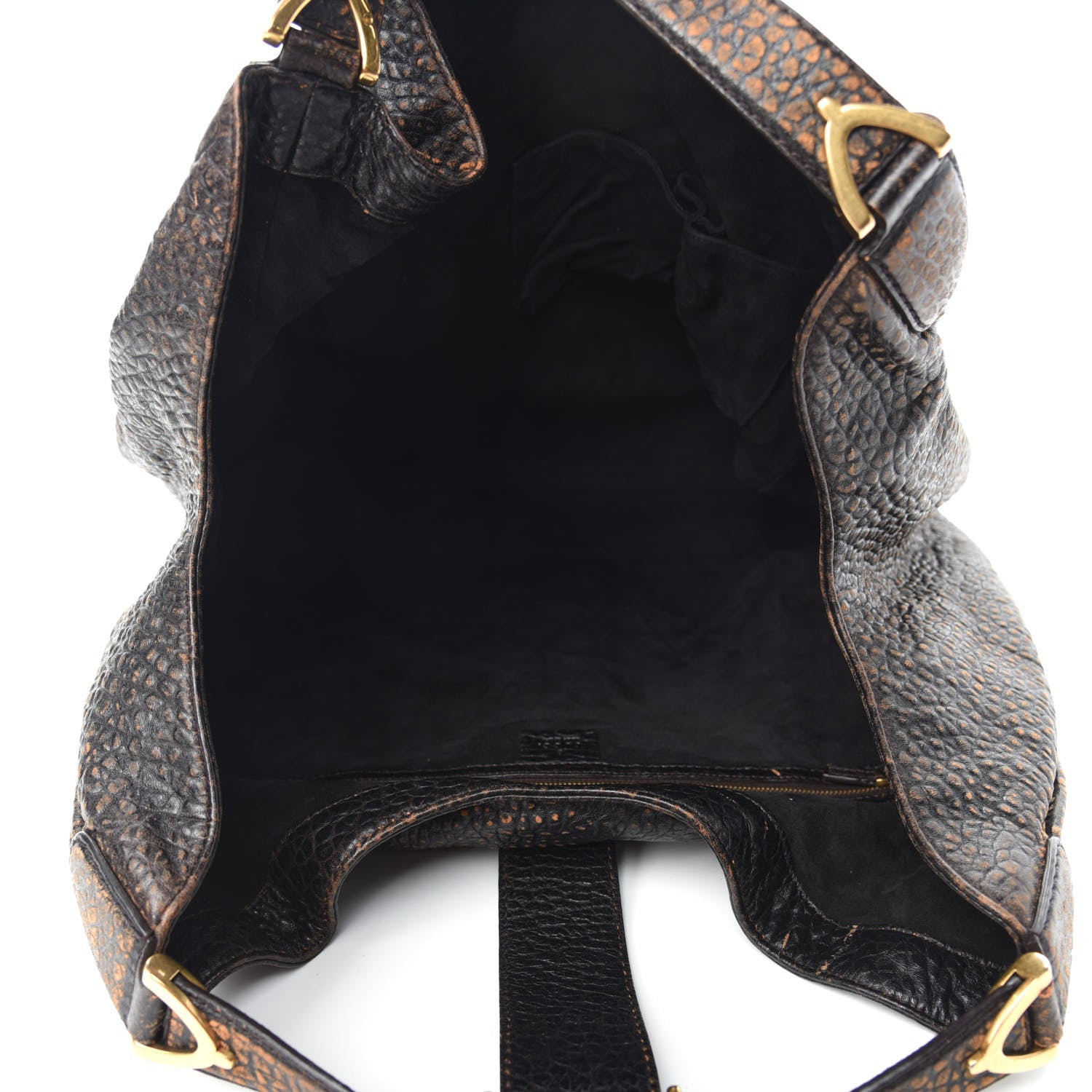 Gucci Buffalo Large Soft Stirrup Shoulder Bag Brown 5 of 10