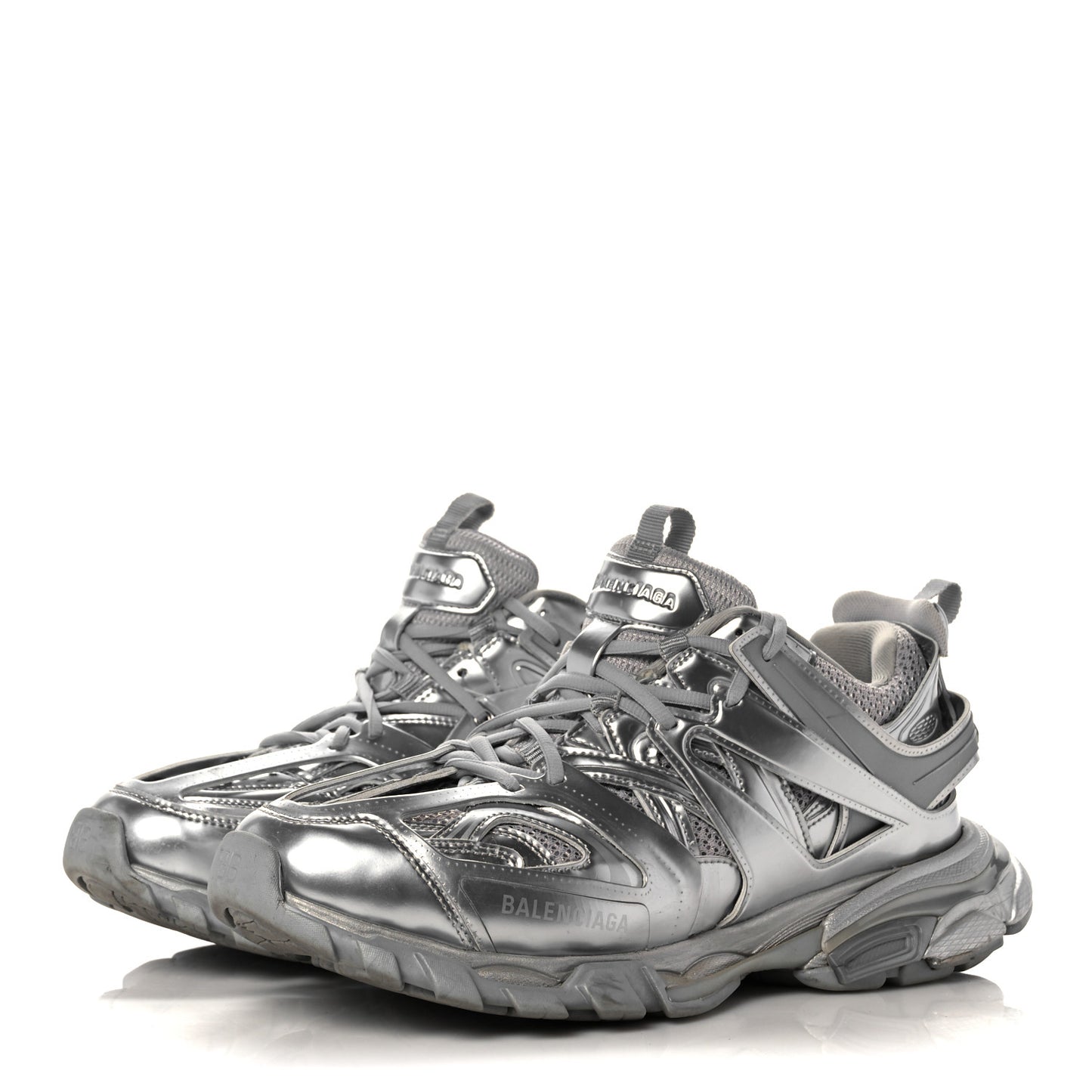 Mesh Nylon Mens Track Sneakers 42 Silver