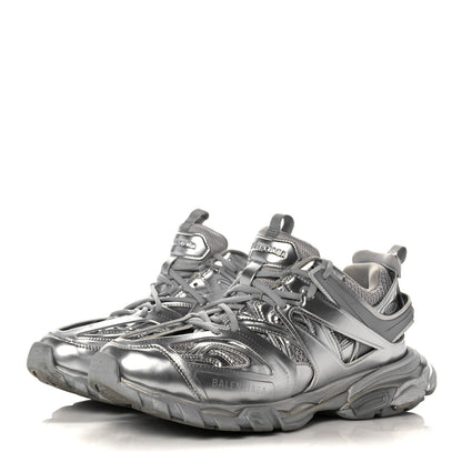 Balenciaga Mesh Nylon Mens Track Sneakers 42 Silver 3 of 7